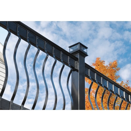 Deckorators 32-1/4'' Black Aluminum Baroque Baluster, 5PK 74737