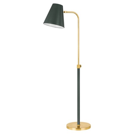 Mitzi Zoe Feldman X Georgann 1 Light Floor Lamp 21.75 In. Aged Brass/Soft Studio Green HL891401-AGB/SSG