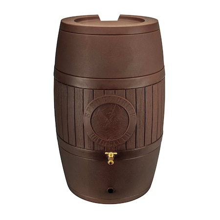 Bushman Spruce Creek 54 Gallon Rain Saver Barrel - Antique Brown RAINSAVERABR54