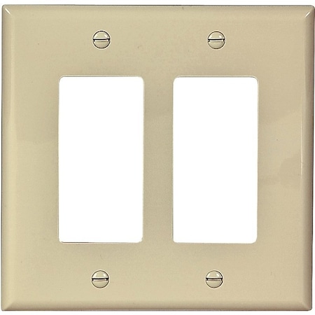 Eaton Wiring Devices Number of Gangs: Two-gang Polycarbonate, Ivory PJ262V