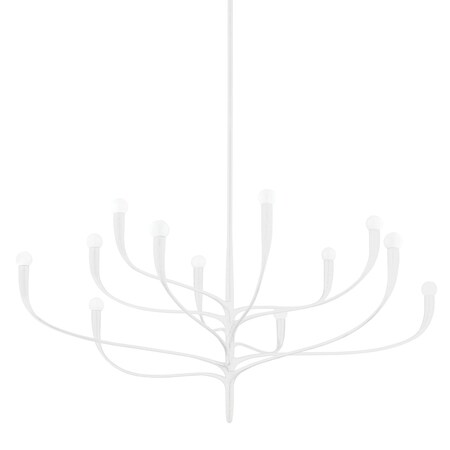 Hudson Valley Lighting Labra 12 Light Chandelier 52.25 In. White Plaster 9612-WP