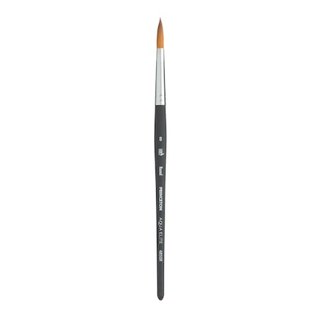 Princeton Aqua Elite Round Brush, Synthetic Bristles, Short Handle Watercolor Paintbrush, Matte Black, Size 8 P4850R8