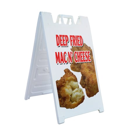 Signmission Deep Fried Mac N' Cheese, A-Frame & 2 Sign Inserts, Heavy-Duty Plastic Frame SBHD-C-2436-Deep Fried Mac N' Cheese