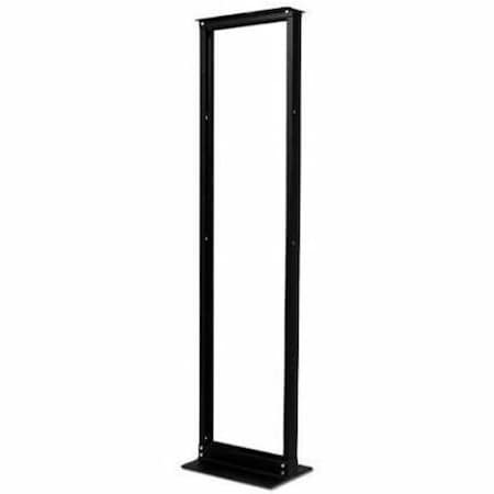 Apc NetShelter Open Frame Rack, 2 Post, 45U, 12-24 Threaded Holes, Black AR201