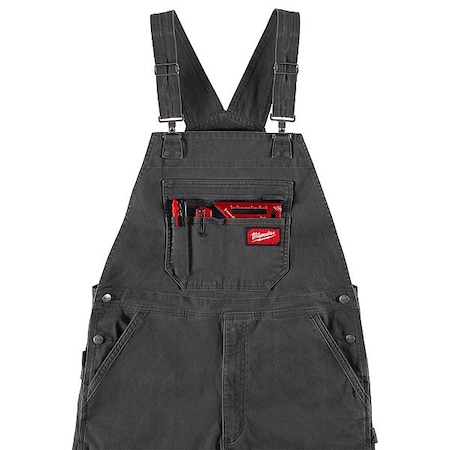 Milwaukee Tool Bib Overalls, Gray, Unisex M850G-3432