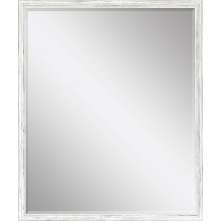 Homeroots 31" White Wood Accent Mirror 632783