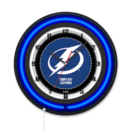 Holland Bar Stool Tampa Bay Lightning 19 Double Neon Wall Clock Clk19BK