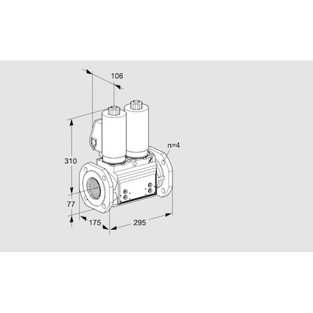 Honeywell Kromschroder VLV ASSY, DBL SOLND, 2 1/2FLG, GAS VCS6T65A KS88204355