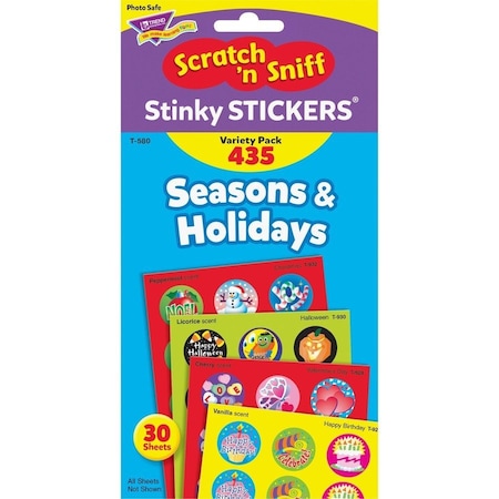 Trend Enterprises Trend Seasons & Holidays Stinky Stickers Variety Pack, 435 Stickers/Pack T580