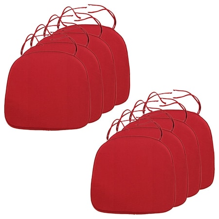 Leisuremod Modern Dining Chair Cushion Pads, Red, 8PK CAC16R8
