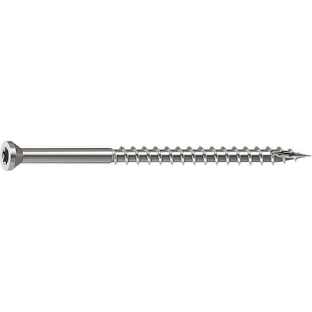 Camo Deck Screw, 0.163 in Thread, 3 in L, Trim Head, Star Drive, Sharp, Type-17 Point, 305 Stainless Steel, 100 0350170
