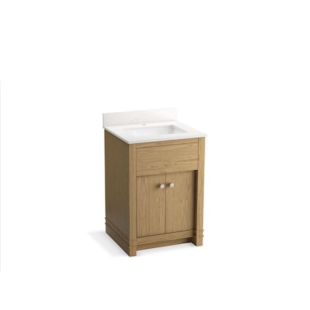 Kohler Alouette 24" bathroom vanity cabinet with sink and quartz top 33264-WEK