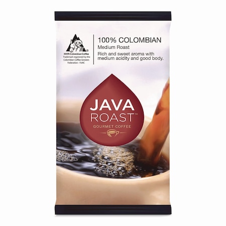 Java Roast Gourmet Coffee Ground Coffee, 100% Columbian, 1.25 oz Packet, 42PK BHS50366