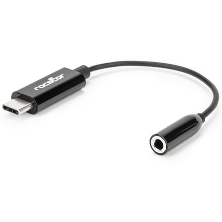 Rocstor Rocstor USB C to 3.5mm Audio Adapter - Black - 1 Y10A244-B1