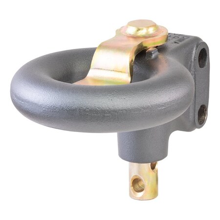 Curt Lunette Ring, SecureLatch Channel, Cast Iron, Powder Coat, Gray, For: 3 in ID x 11-3/4 in L Channel 48625