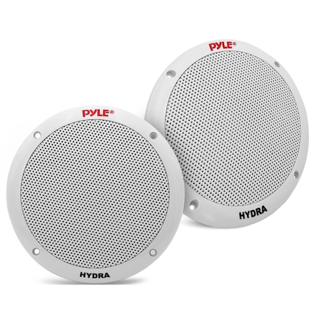 Pyle Pyle 6.5 Inch Dual Marine Speakers - Waterproof, Weather Resistant, Outdoor Audio System, White PLMR605W