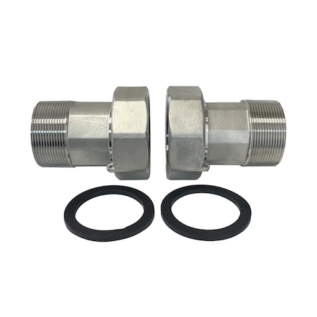 Discover Pair of 1 in. Lead Free Stainless Steel Water Meter Couplings 300007