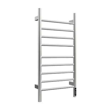 Edendirect 9-Bars Stainless Steel Wall Mounted Electric Towel Warmer Drying Rack Towel Heater in Silver ZR-EB03BR504