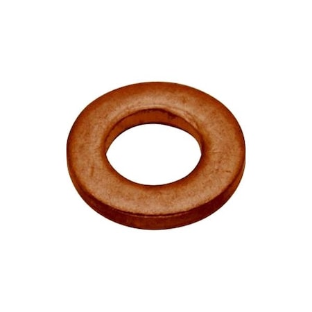 Zoro Select Flat Washer, For Screw Size #1 , Copper Plain Finish, 5 PK WASB#1NCU