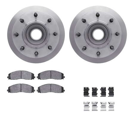 Dynamic Friction Co DFC Brake Rotor- Heavy Duty Brake Pad includes Hardware 6412-54299