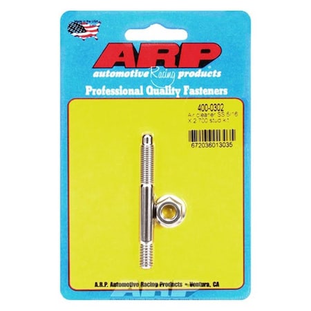 Arp 400-0302 0.31 x 2.7 in. Polished Stainless Steel Air Cleaner Stud Kit ARP400-0302