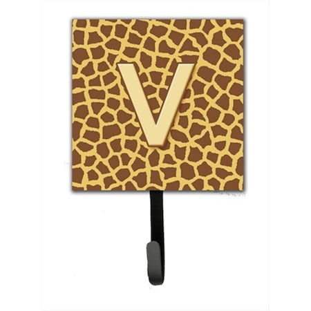 Carolines Treasures Letter V Initial Monogram - Giraffe Leash Holder Or Key Hook CJ1025-VSH4
