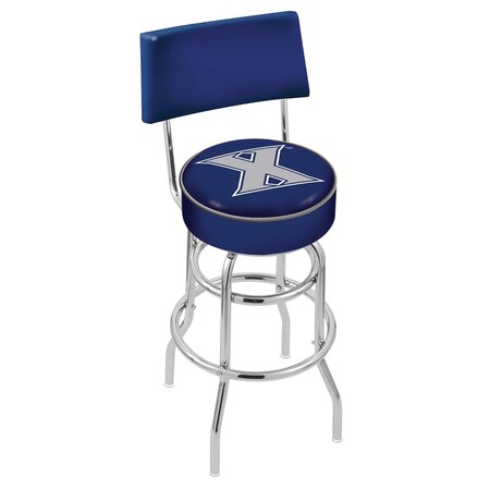 Holland Bar Stool Co 25" Chrome 2-Ring Xavier Swivel Bar Stool, Back L7C425Xavier