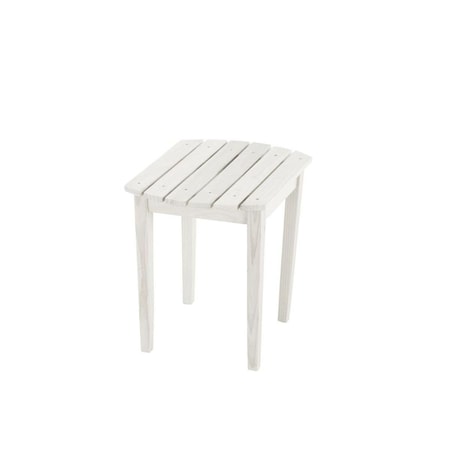 Seatsolutions Oceanic Collection Solid Wood Side Table, White SE2690335