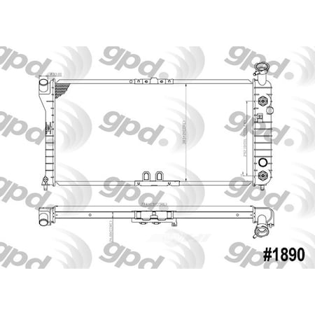 Global Parts Distributors Radiator 1890C