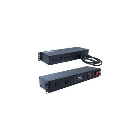 Cable Wholesale 19in 1U Rackmount 12-Outlet Power Distribution Unit (PDU), Power Strip, metal housing, 15A with 51W2-21506