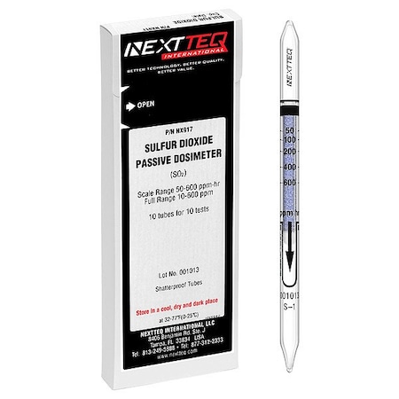 Nextteq Dosimeter Tube, Sulfur Dioxide, PK10 NX917