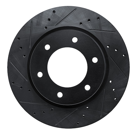 Dfc Premium Silver Drilled & Slotted Brake Rotor, Disc Brake Rotor, 633-54275L