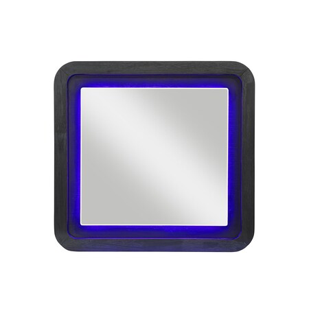Global Furniture Usa Contemporary Beckett Wht/Blk Mirror W/ Led BECKETT-WHT/BLK-MR W/ LED