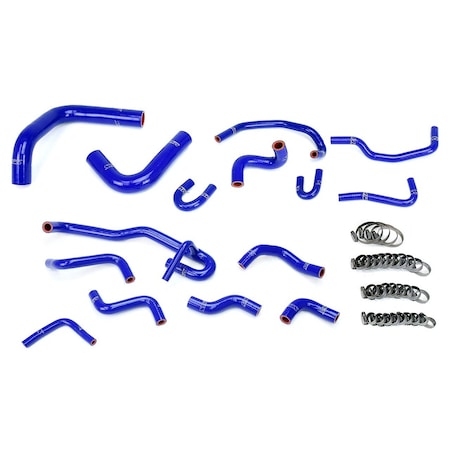Hps Performance High Temp Reinforced Silicone Radiator and Heater Coolant Hose Kit, Blue,  57-2191-BLUE