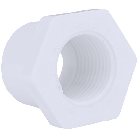 Charlotte Pipe And Foundry 3/4'' SPG x 1/2'' FPT Schedule 40 PVC Bushing PVC 02108 0600HA