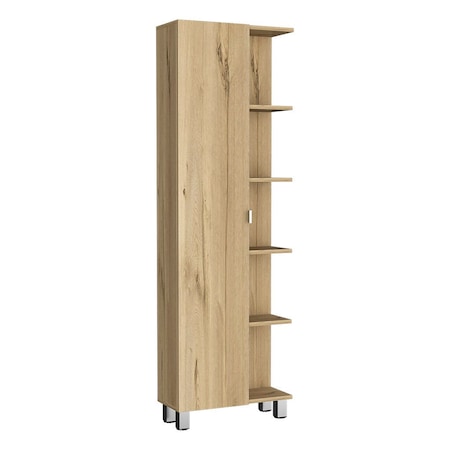 Homeroots 20" Natural Wood Freestanding Single Door Bathroom Vanity 543612
