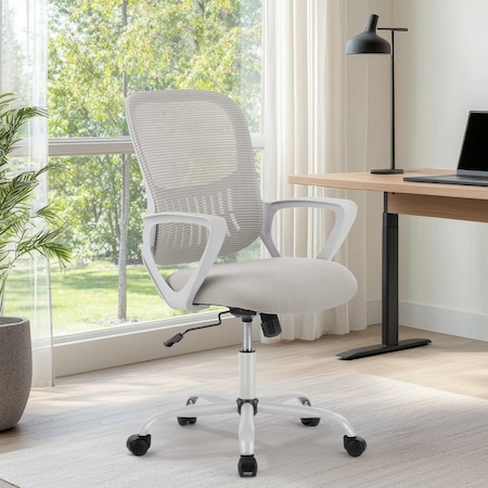 Simple Deluxe Office Chair Ergonomic Desk Chair, Executive Task Chair Support Armrest Rolling, Swivel Adjustable 3A88FNCHAR3718GRY