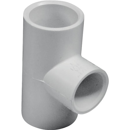 Lasco IPEX Pipe Tee, 3/4 x 1/2 in, Socket, PVC, White, SCH 40 Schedule, 150 psi Pressure 435792
