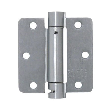 Patioplus 3.5 x 3.5 x 0.25 in. Spring Hinge, Satin Chrome - Steel PA560828