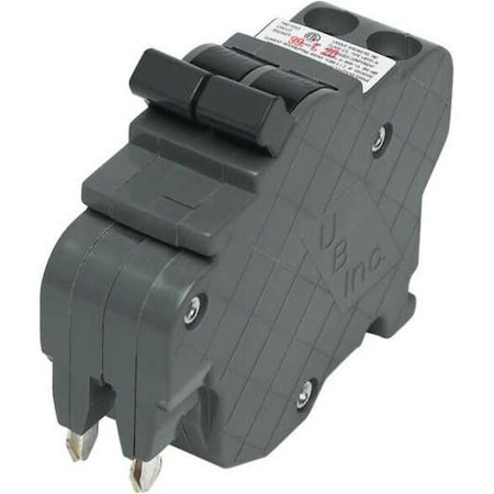 Federal Pacific Miniature Circuit Breaker, UBIF Series, 40A, 2 Pole, 120/240V AC, 10kA at 120/240V AC UBIF0240N