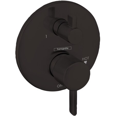 Hansgrohe Ecostat Pressure Balance Trim S with Diverter in Matte Black 04447670