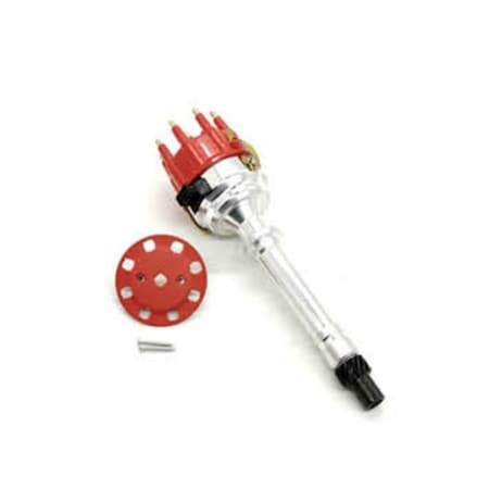 Absurdo Race Pro Billet Ready to Run Electronic Distributor Cap for Chevy SBC 350 BBC 454, Red AB2204703