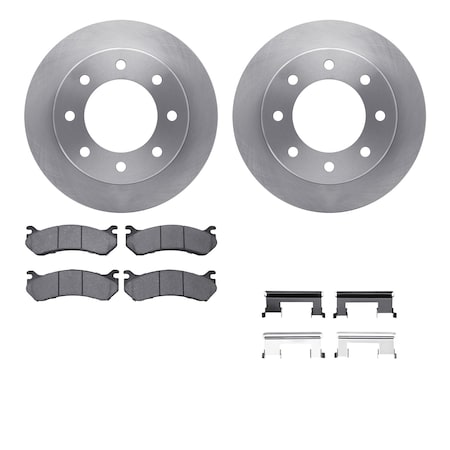 Dynamic Friction Co DFC Brake Rotor with 5000 Brake Pads and Hardware Kit 6512-48258