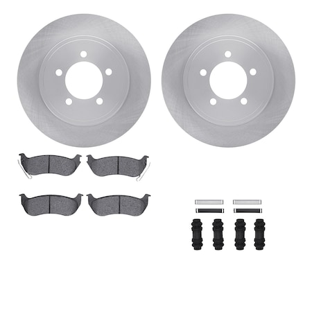 Dynamic Friction Co DFC Brake Rotor with 5000 Brake Pads and Hardware Kit 6512-99517