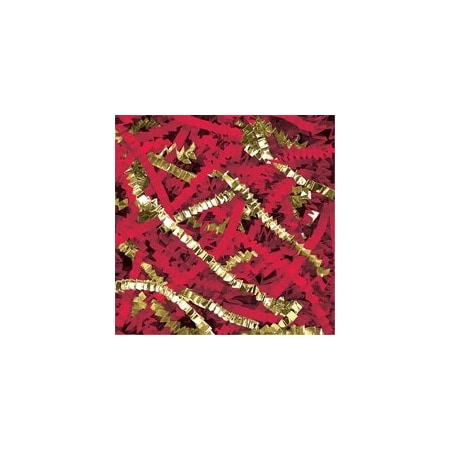 Bubblefast 10 lb. Gold and Red Metallic Blend Crinkle Paper BFCPB10LL