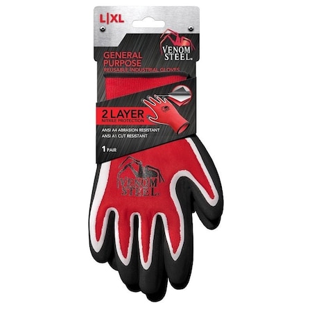 Medline Work Gloves, L/XL VENGP100XLV1