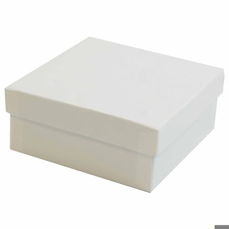 Boxit White Krome Jewelry Box 3.5X3.5X1, 100PK JLWK33