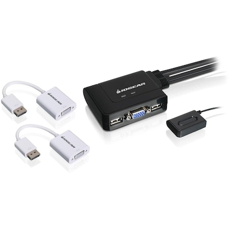 Iogear 2-Port VGA and DisplayPort KVM Switch Kit GCS22DPKIT