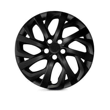 Altertrim 2009-2024 Toyota Corolla 16 in Hubcaps Wheel Rims Cover+ Compatible W/Steel Whls, (Blk Matte), 4PK CHB-5111-BP-16