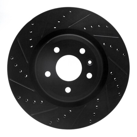 Dynamic Friction Co DFC Brake Rotor - Drilled and Slotted - Black 633-54094L